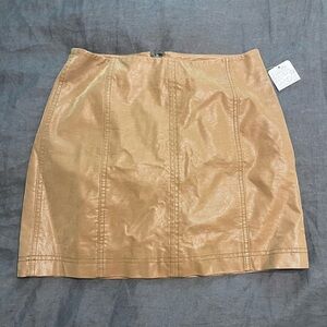 Free People Faux Leather Skirt size 4
